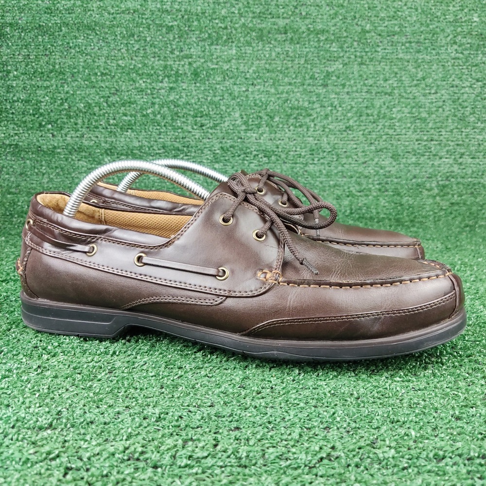 Dexter Boat Shoes Mens Size 13 Brown Leather Laced Loafers 54253 Casual Preppy